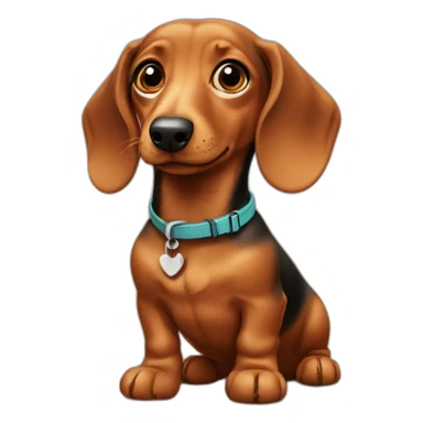 funny puppy dachshund sticker