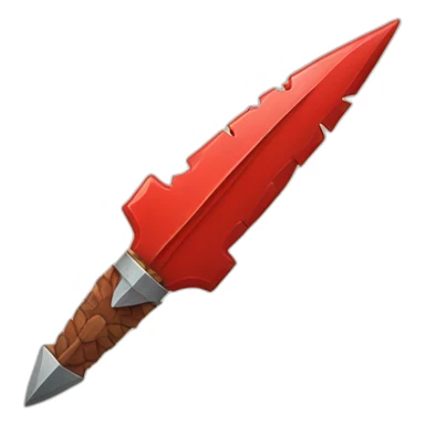 Red arrowhead with a dagger in the middle sticker