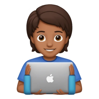 Mexican teen behind macbook sticker