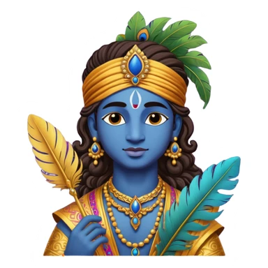 Krishna Feather sticker