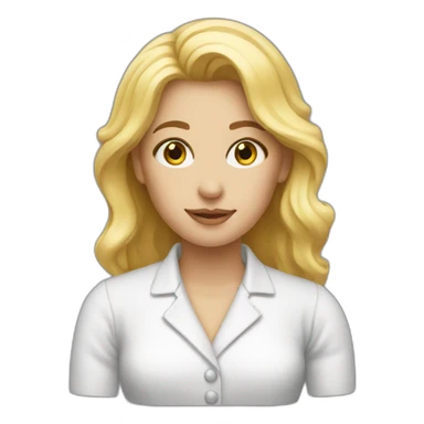 Blonde artist painter sticker