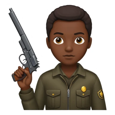 Black person with a gun sticker