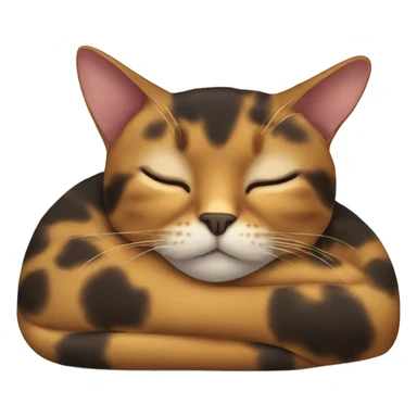 tortishell cat sleeping sticker