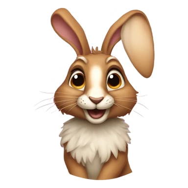 a fantasy hare cartoon style that plays a lyra sticker