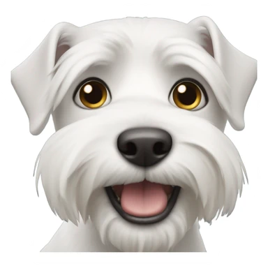 white terrier with longer upright ears sticker
