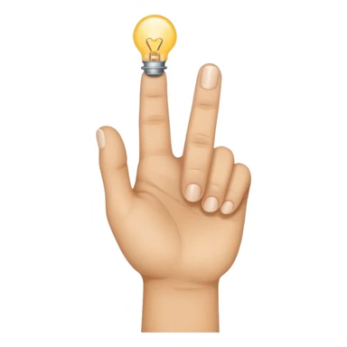 A hand with stuff in two fingers sticker