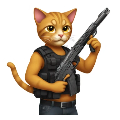 Cats with guns sticker