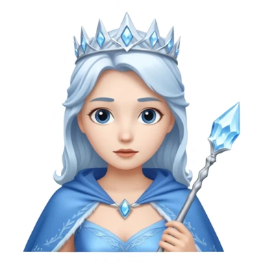 Ice Queen – silver wand + frost cape,Blue Queens. sticker