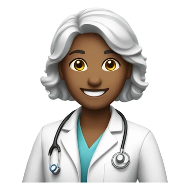 a smiling beautiful doctor sticker