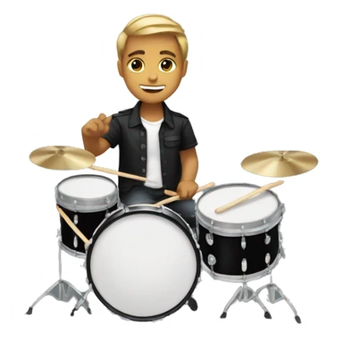 Band kid playing a snare drum sticker