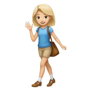 Sneaky girl tip toe sticker