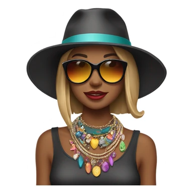 Girls in stylish accessories sticker