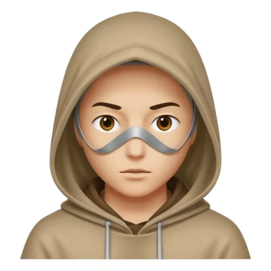 Eyes covered by hood sticker