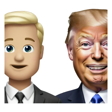 Combine Elon musk and Donald Trump  sticker