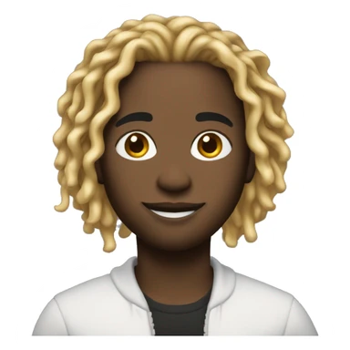 black wick with locs blonde highlights sticker