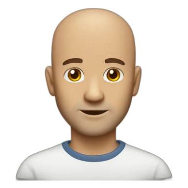 Men with baldness sticker