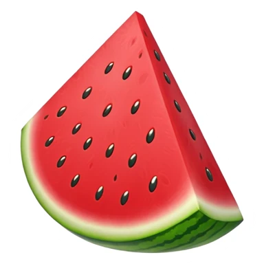 Cartoon Watermelon triangle one slice small sweet  sticker
