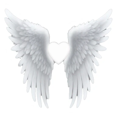 Generate a white angel wings sticker