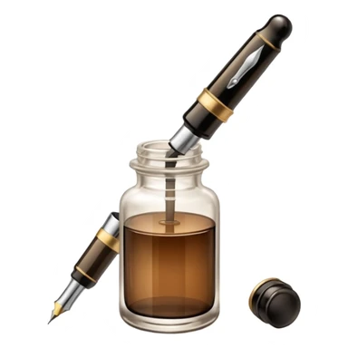 Vintage Academia Fountain pen + in bottle sticker