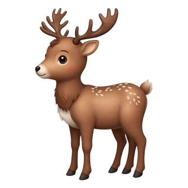 reindeer baby  cute, full body snow sticker