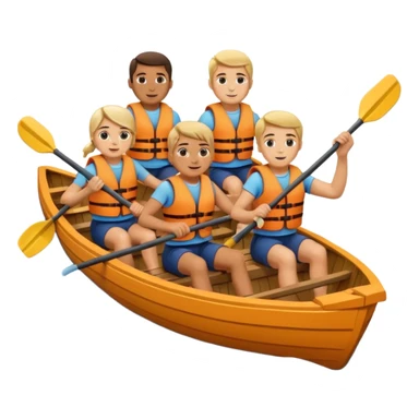 people rowing sticker