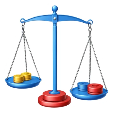 Hanging Balance Scale red blue yellow  sticker