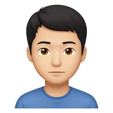Asian guy squinting face sticker