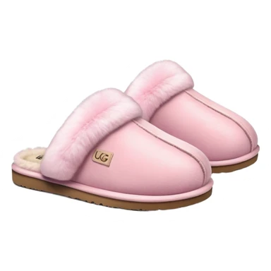 UGG FLUFFY house slippers no logo no text sticker