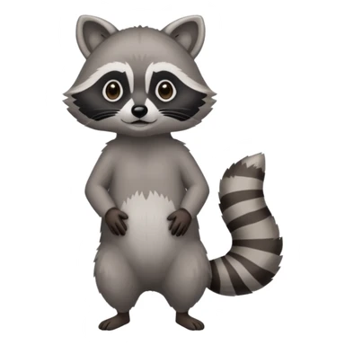 A full body racoon 🦝 emoji sticker
