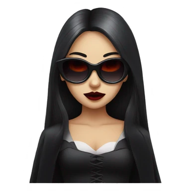 girl vampire with dark sunglasses sticker