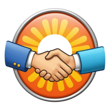 handshake retro style sticker  sticker