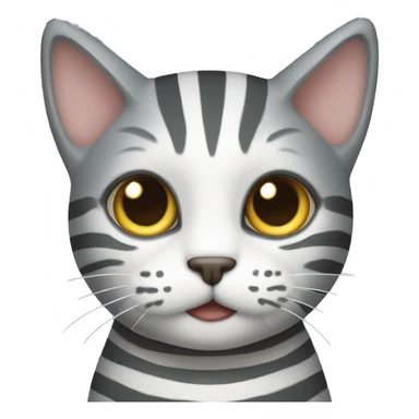 cat with grey stripes sticker
