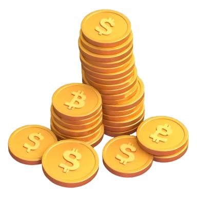 stack of coins sticker