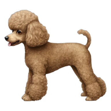 dog Miniature Poodle full body sticker