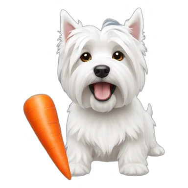 West-Highland-White-Terrier-carrot sticker