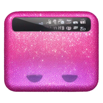 Pink ombre MP3 player with glitter  sticker