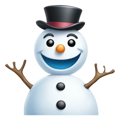 Snowman laughing sticker