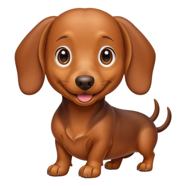 Emoji di un bassotto cane sticker