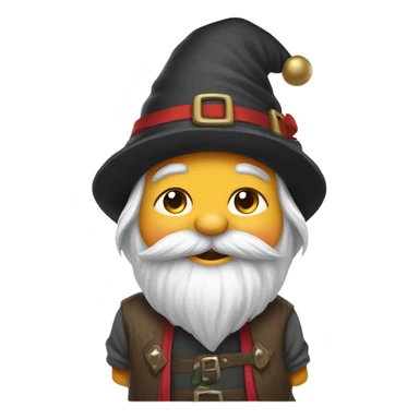 Black cat gnome sticker