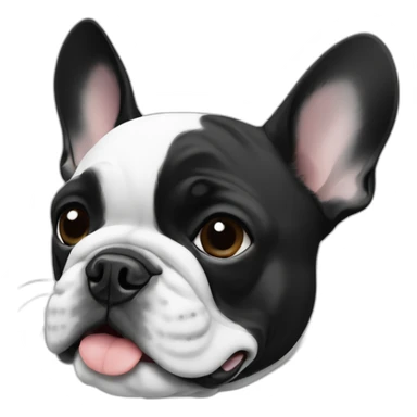 French-bulldog-Black and white sticker