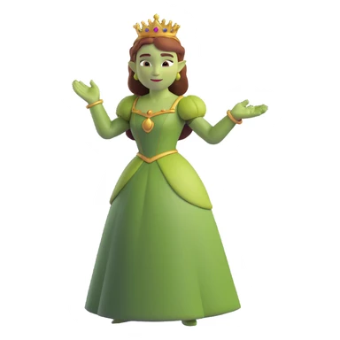 Princess Fiona in action pose, ready for adventure sticker