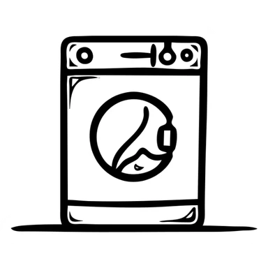 washing machine with detergent sticker