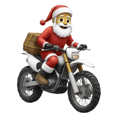 santa on a dirtbike sticker