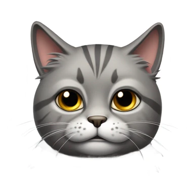 Drunk angry gray cat sticker