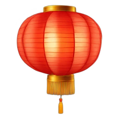 red chinese lantern lamp sticker