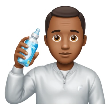 Diddy holding baby oil sticker