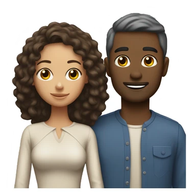 Casal interracial sticker