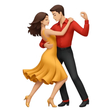 Minimalistic flat vector icon, iOS style, thin black contour on white background. Silhouette of a dancing couple in close embrace, symbolizing Bachata. Clean, no text, no shadows sticker