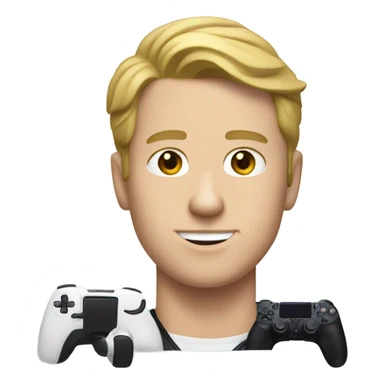 White guy playing the ps5 sticker