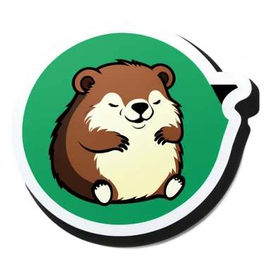 Marmot sleeping Sound alarm sticker